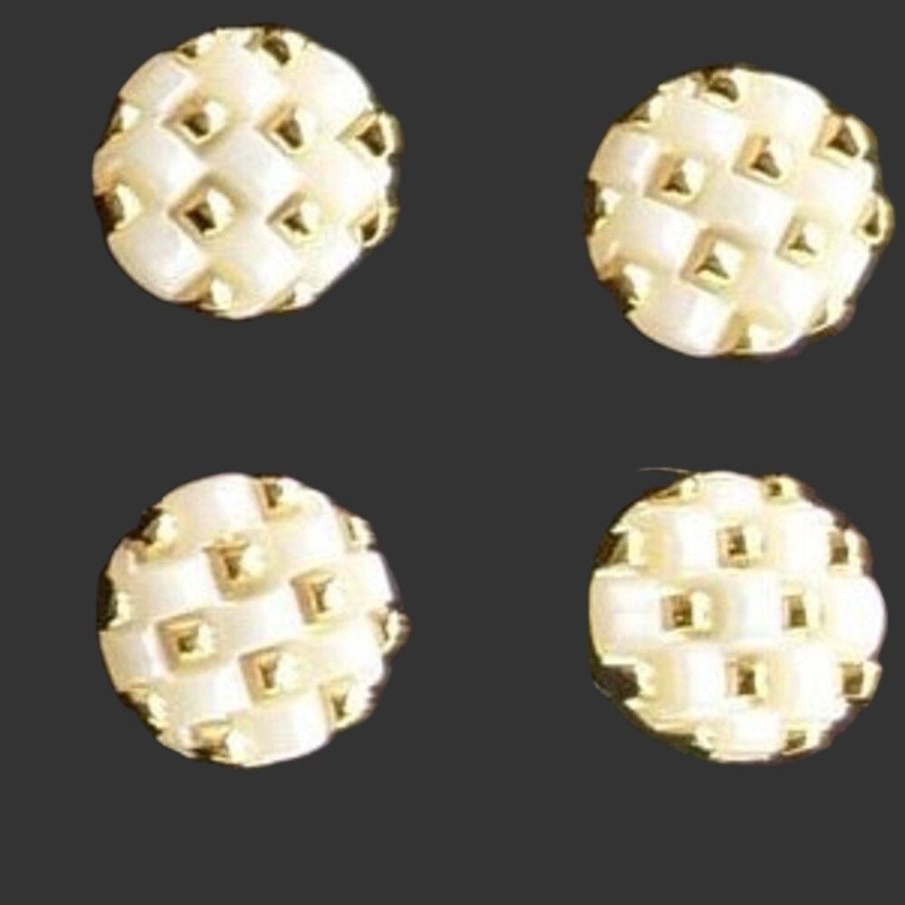 MAGNETIC NUMBER PINS "CHECKMATE" Ivory & Goldtone set of 4 NEW in box
